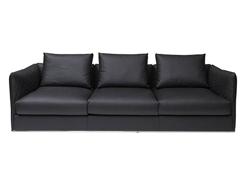 意大利進口小黃牛皮+不銹鋼，三人位沙發<br>L3100 * W1050 * H725mm <br>L-S 007