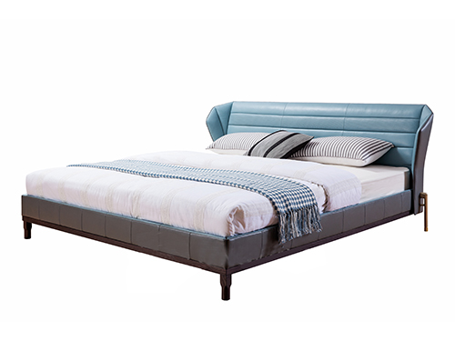 實木框架+真皮<br> 請注意 價格不包褥床品<br>L2030*W1840*H930<br>L-B 002