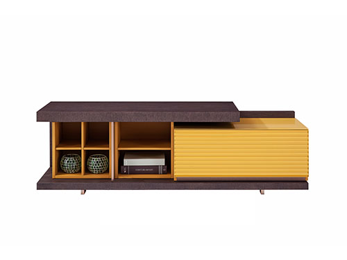 歐洲橡木+黃色烤漆<br>L1600 * W440 * H500mm<br>L-C 008