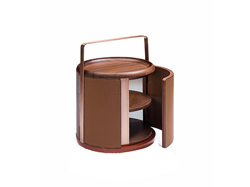 木 + 金屬手挽几<br>L480 * W480 * H670<br>L-TEAPOY 006