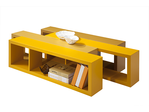 黃色木几 4 個<br>L1200 * W200 * H360mm<br>L-TEAPOY 012