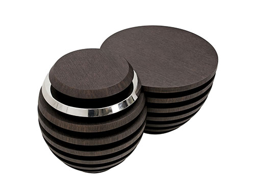 組合茶几碳黑色橡木邊機<br> L420 * W420 * H450mm <br> L500 * W500 * H370mm<br>L-TEAPOY 008