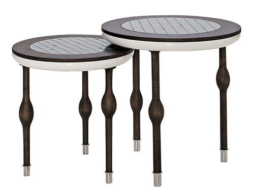 木腳茶几 2 個<br>直徑 500 * H530 <br> 直徑 430 * H460<br>L-TEAPOY 025