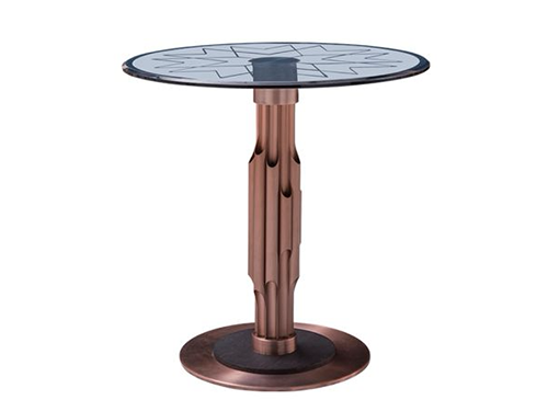 藍色玻璃面金屬腳<br>直徑 600 * H580<br> 	L-TEAPOY 023