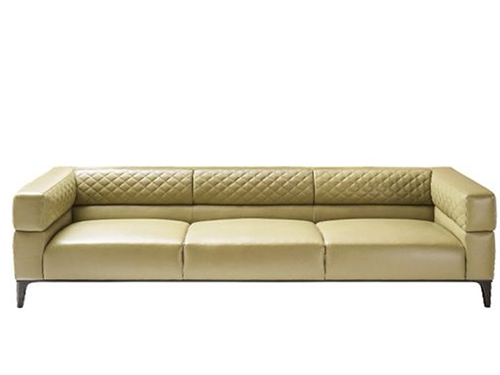 意大利進口小黃牛皮+歐洲进口橡木，四人位沙發<br>L2766*W900*H730<br>L-S 033