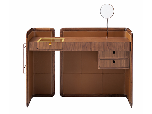 北美胡桃木+黃銅拉絲不銹鋼+马鞍皮<br>	L1265*W460*H880<br>L-T 010