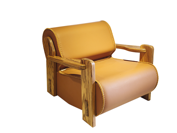 烏金木厚牛皮軟 椅沙發一人<br>尺寸：890 x 810 x 710 mm<br>AF-S-015