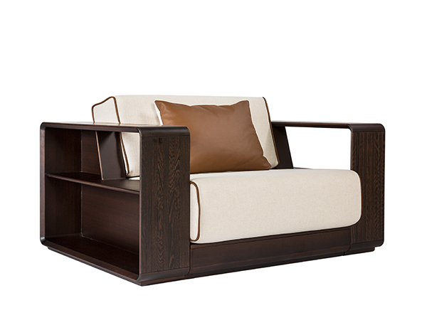 雞翅木沙發一人<br>尺寸：1360 x 1030 x 730 mm<br>AF-S-021