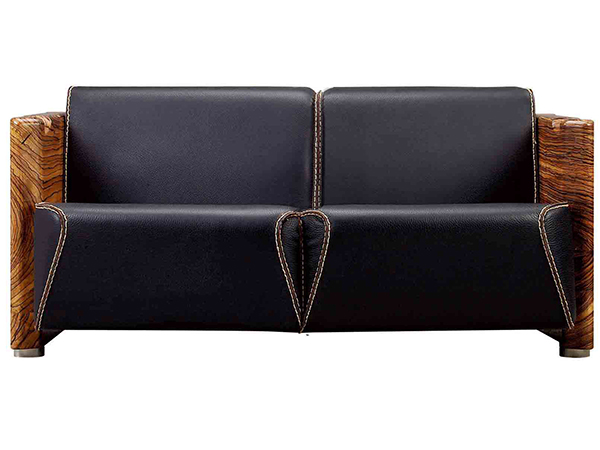 烏金木_厚牛皮大树沙發二人<br>尺寸：1580 x 1030 x 640 mm<br>AF-S-002