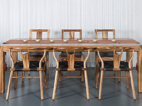 烏金木_雕塑長桌<br>尺寸：2000 x 950 x 730 mm <br>AF-T-007