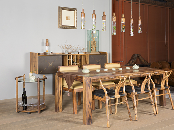 烏金木_雕塑長桌<br>尺寸：1800 x 900 x 730 mm<br>AF-T-006