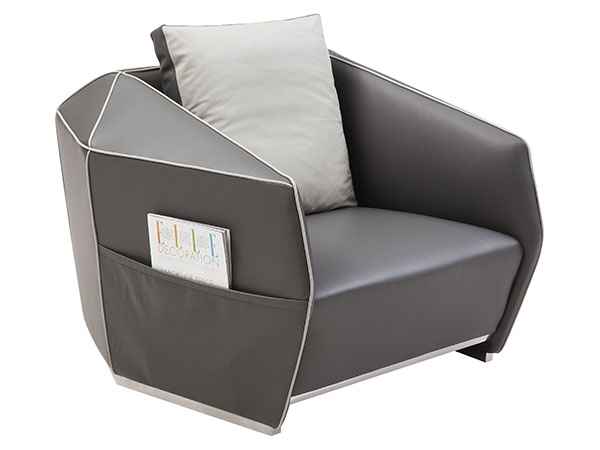 單椅/意大利小黃牛皮 頭層皮<br>L980xW1030xH760mm<br>L-S 038