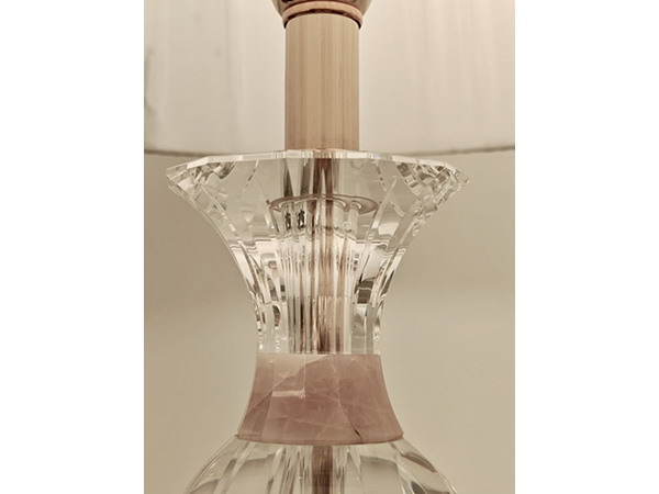 水晶雲石燈 布藝 + 進口水晶 + 雲石 + 金屬<BR>  460 x H850 <BR> CM - L - 001    		