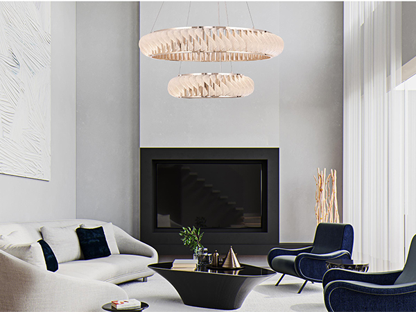 两環金光燈 簡金 + 進口亞克力<BR>D1000 + D600 x H400 <bR> CM - L - 006