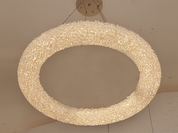 不銹鋼香檳金 + K9透明水晶 + 茶色水晶<BR>D850 x 100W <BR> CM - L - 024