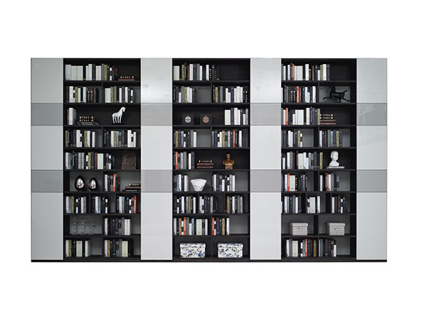 超大高書櫃/橡木+烤漆<br>L5602xW316xH3170mm<br>L-C 038