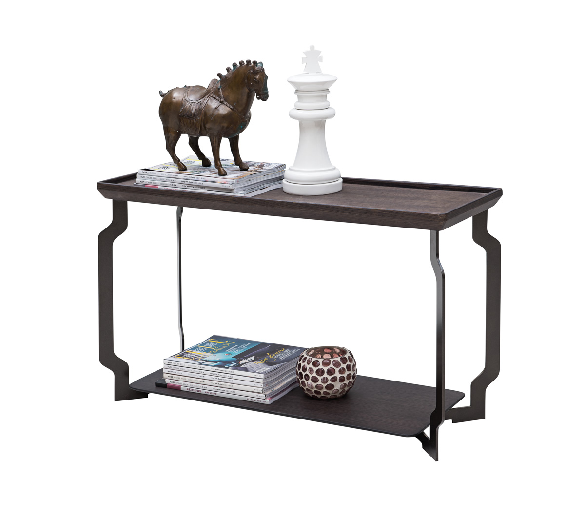 邊機/橡木+不銹鋼<br>L900xW320xH543mm<br>L-T 014